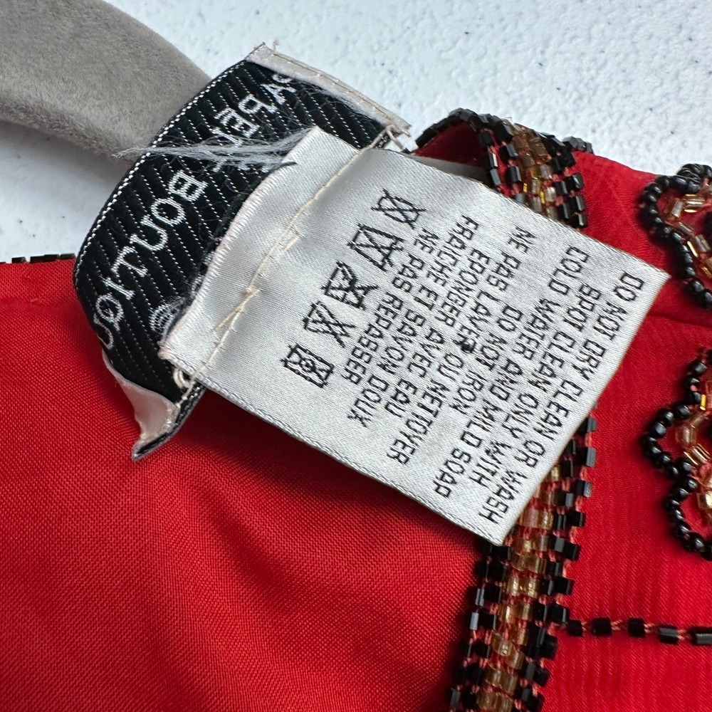 Papell Boutique Evening‎ Womens Jacket Size XL Silk Beaded Glam Whimsigoth - Picture 6 of 9